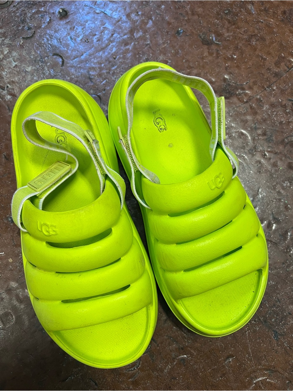 UGG’s Neon Yellow Slide Sandals